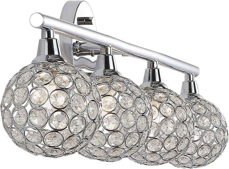 Lámpara LED tocador 32.5" cromada Art Deco