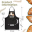 Delantal cocina ajustable con bolsillos grandes para hornear y pan