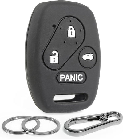 Funda silicona llavero comp Honda Accord 03-14 Civic 06-12 Pilot 09-15 CR-V 05-06 negro