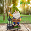 Gnomos de jardín navideños con luces LED solares