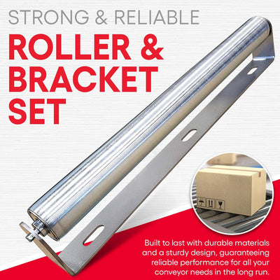 Soportes rodillos acero galvanizado 15pulg 250lb 2uds