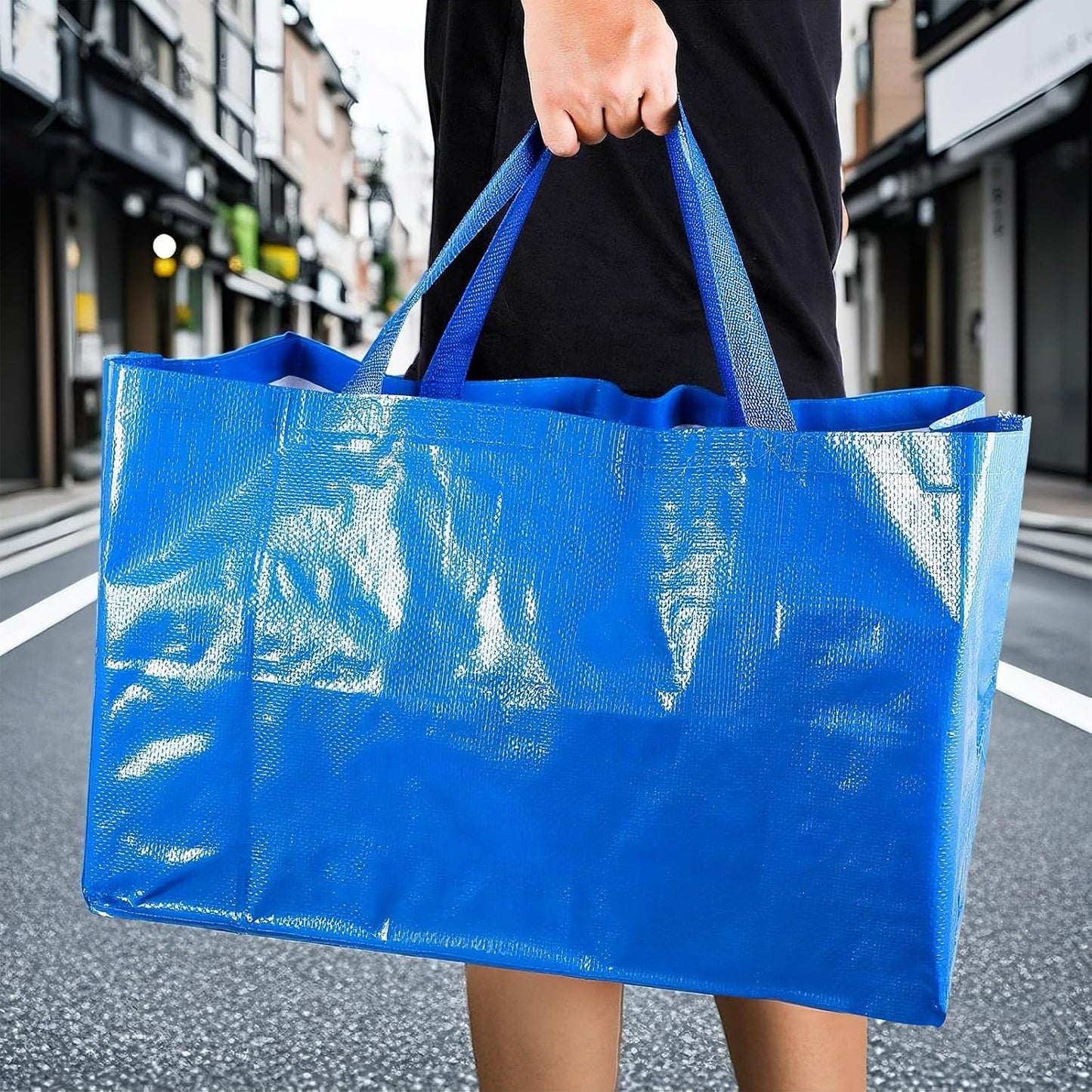 6 Pzas Bolsas Compra Extragrandes Reutiliz. Coloridas