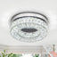 Lámpara techo LED redonda cristal 11.8" regulable 2500-6500K