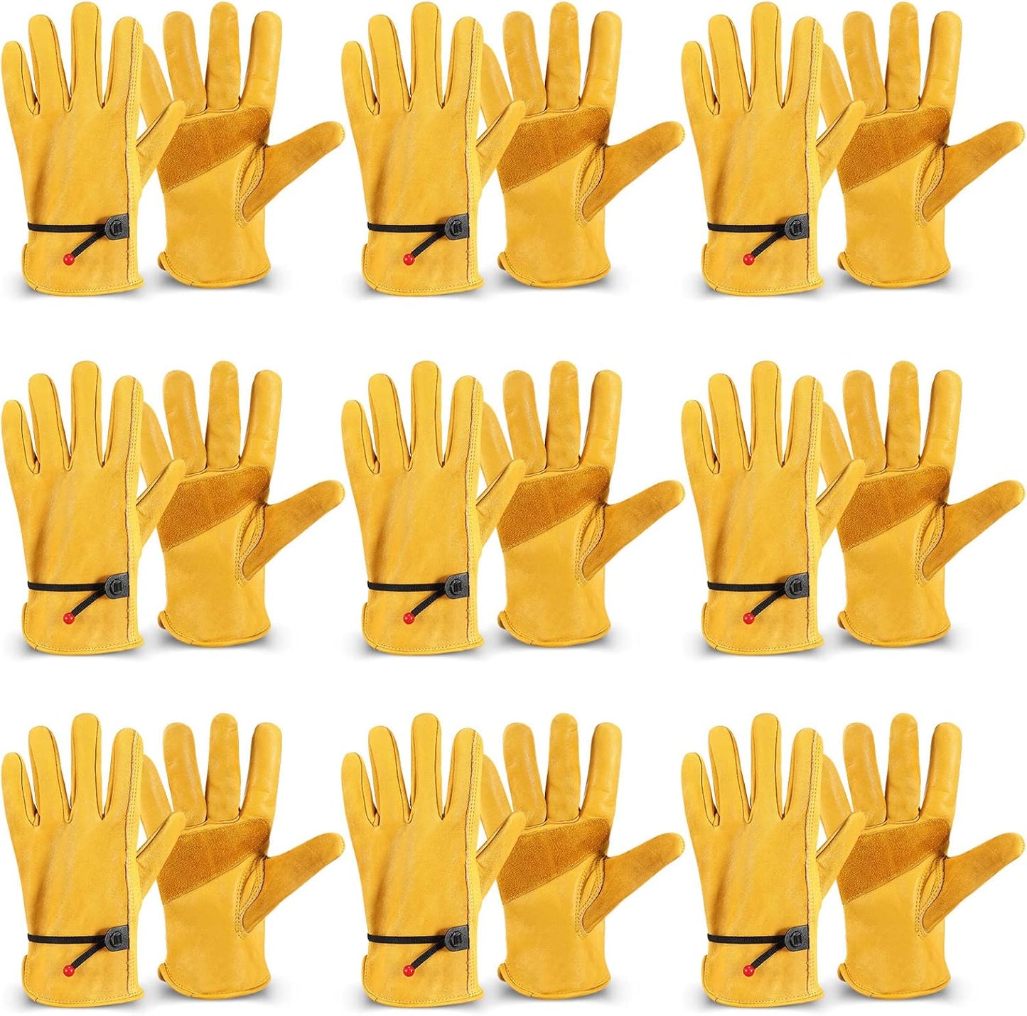 Guantes cuero vaca grandes hombre palma reforzada corte madera
