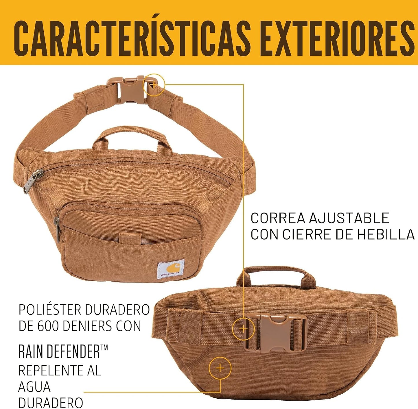 Bolsa bandolera ajustable resistente al agua 600 deniers