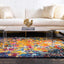 Alfombra rectangular moderna abstracta 8x11ft multicolor