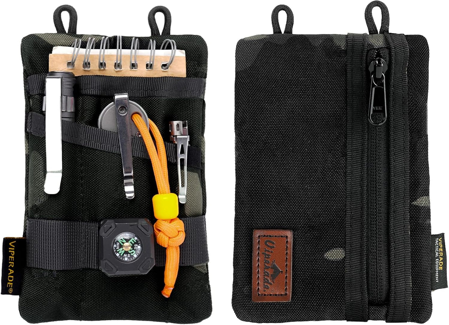 Organiz. EDC para hombres con linterna cuchillo y bolígrafo