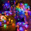 Luces cadena solares 100 LED para jardín patio