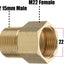 Acoplador lavadora presión M22 4500 PSI bronce resistente