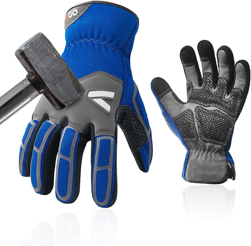 Guantes trabajo cuero protección espinas pantalla táctil