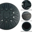 Tambor Handpan 11 Notas 6pulg Acero Azul Marino