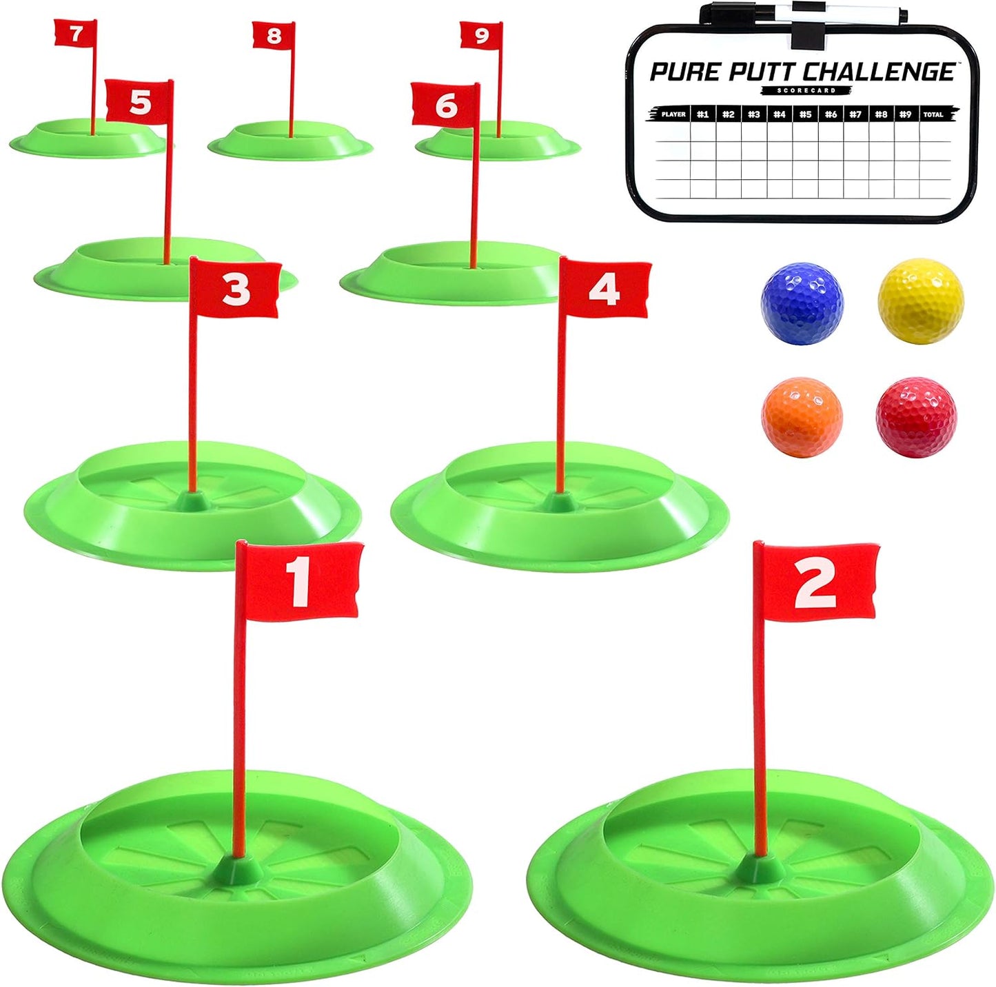 Set Mini Golf 9 Hoyos 4 Pelotas con Bolsa