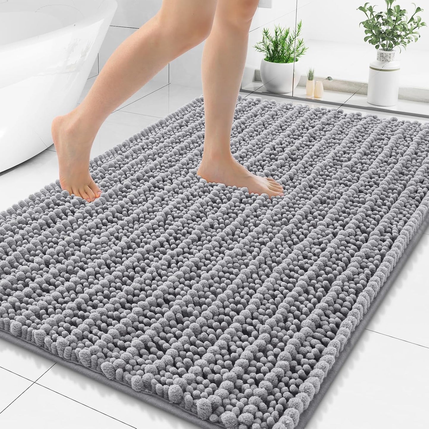Tapete baño felpilla 48x32pulg antiderrap lavable rápido