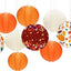 12 Pzas Linternas Papel Otoño Naranja Decoración Fiesta