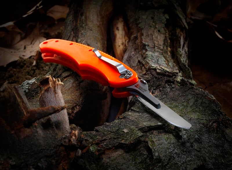 Cuchillo de caza y desollado Piranta XTC-60A naranja