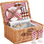 Cesta picnic mimbre 2 personas con cubiertos y compartimento
