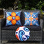 4 Pzas Fundas Almohada Exteriores 20x20" Florales Bohemio