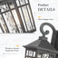 Luces pared exterior impermeables negras con vidrio ondas