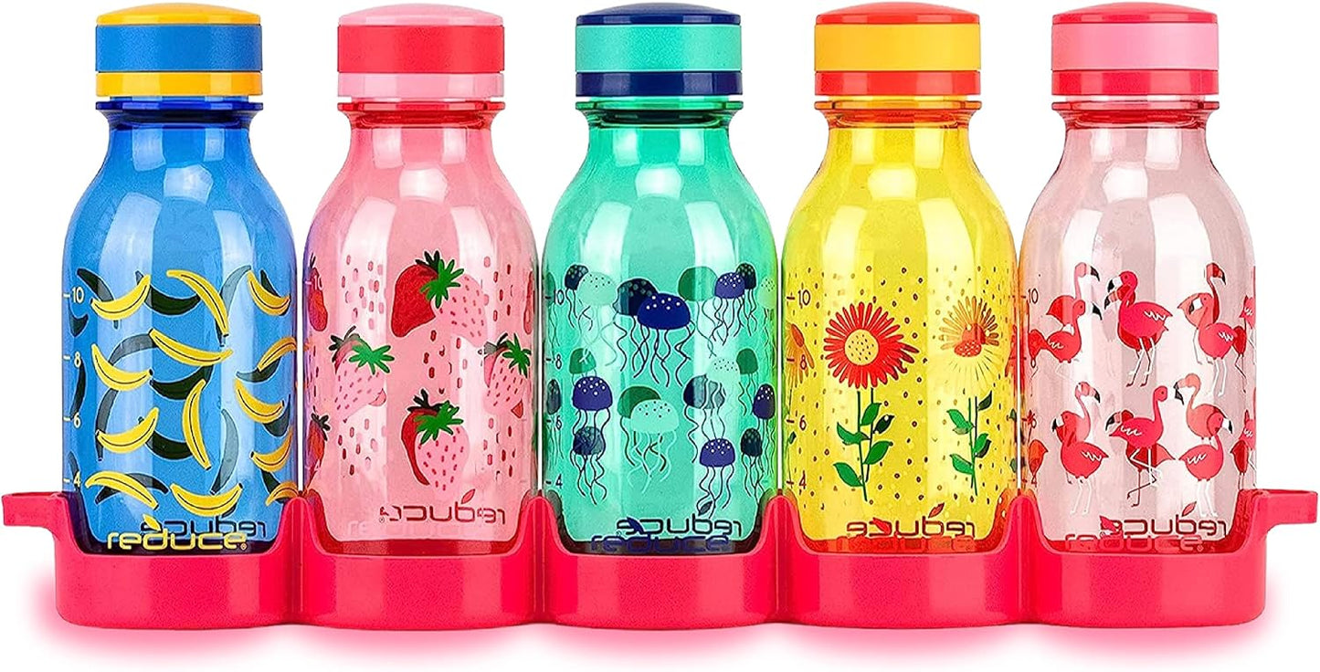 5 Botellas Tritan 14oz sin BPA con bandeja