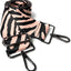 Correa hombro ancha cebra rosa 2pulg hebillas negras ajustable