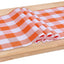 Camino mesa vintage 14x48pulg naranja y blanco