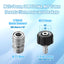 Set 4 adaptadores M22 a 1/4" acero inox