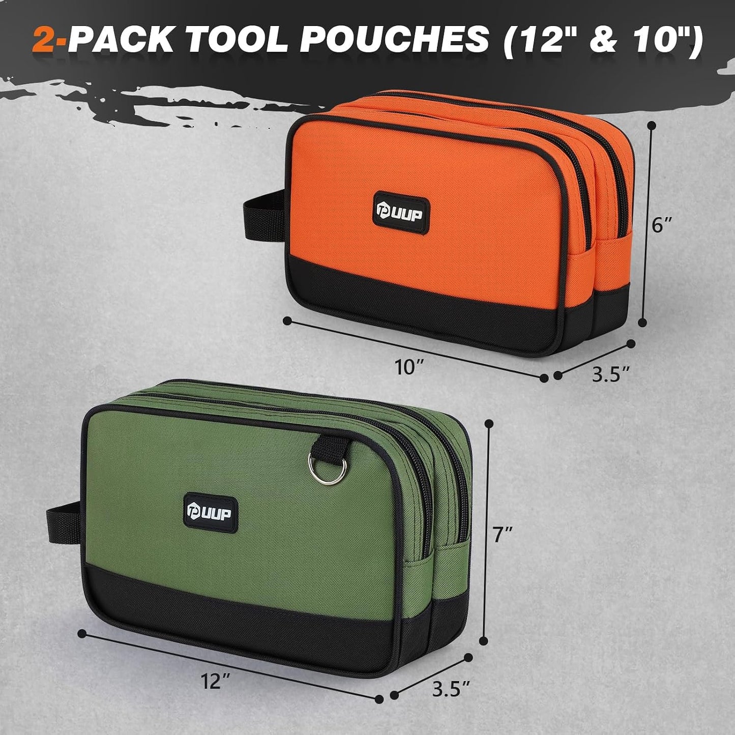 2 Pzas Bolsa Herramientas 10x12pulg Con Cremallera