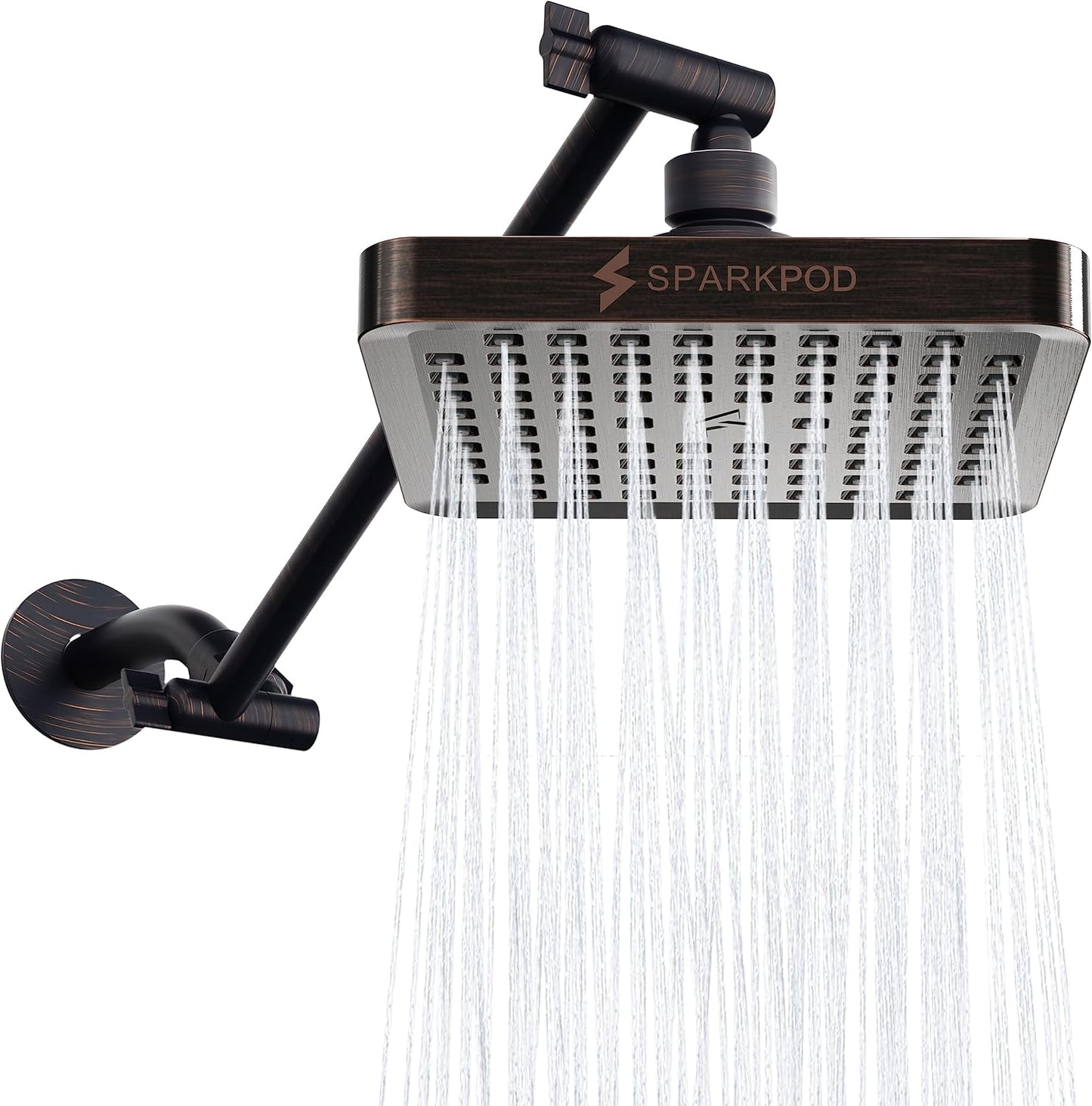 Cabezal ducha lluvia cuadrado con brazo extensible 11