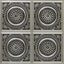 25 Pzas Azulejo PVC 2x2ft Cubiertas 100pies2 Plata Antigua