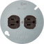 Receptáculo dúplex 15A 125V cubierta metálica 4pulg marrón