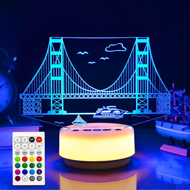 Luz nocturna puente para niños 14 colores LED control remoto