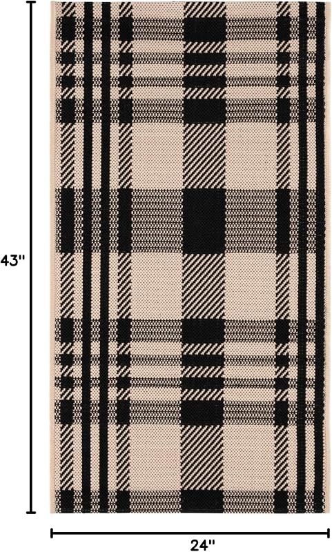 Alfombra lavable exterior 2x3'7" cuadros natural beige