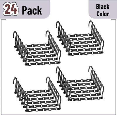 Perchas plegables 24 pzas plástico 5 ranuras ahorrar espacio