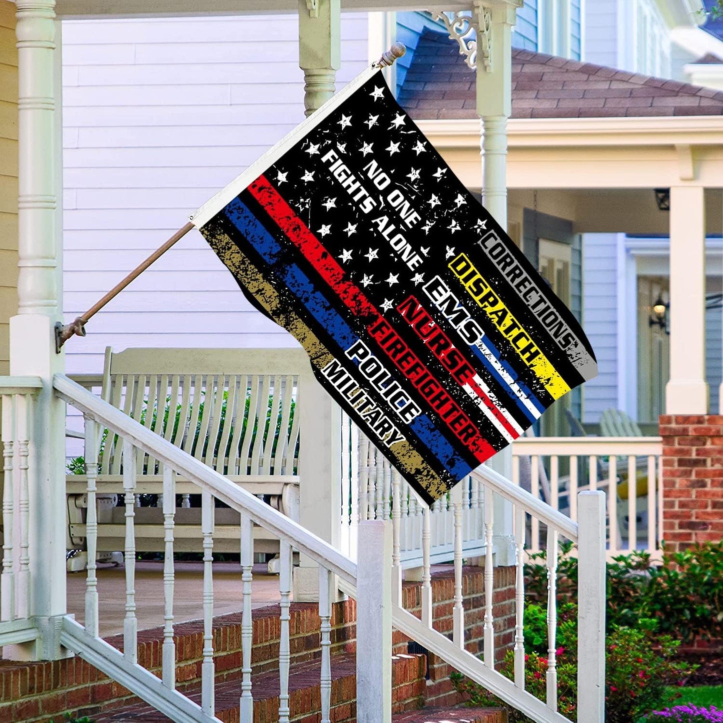 Bandera doble cara 3x5pulg texto inglés