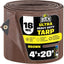 Lona impermeable resistente UV 4x20pies color marrón