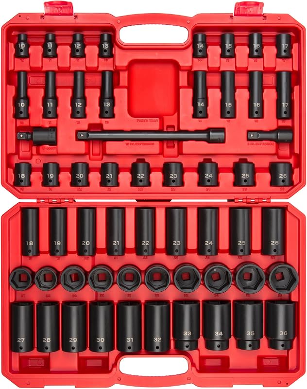 Set dados impacto 1/2 pulg 57 pzas con funda