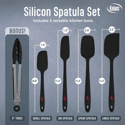 Set 4 Espátulas Silicona Antiadherente Apto Lavavajillas
