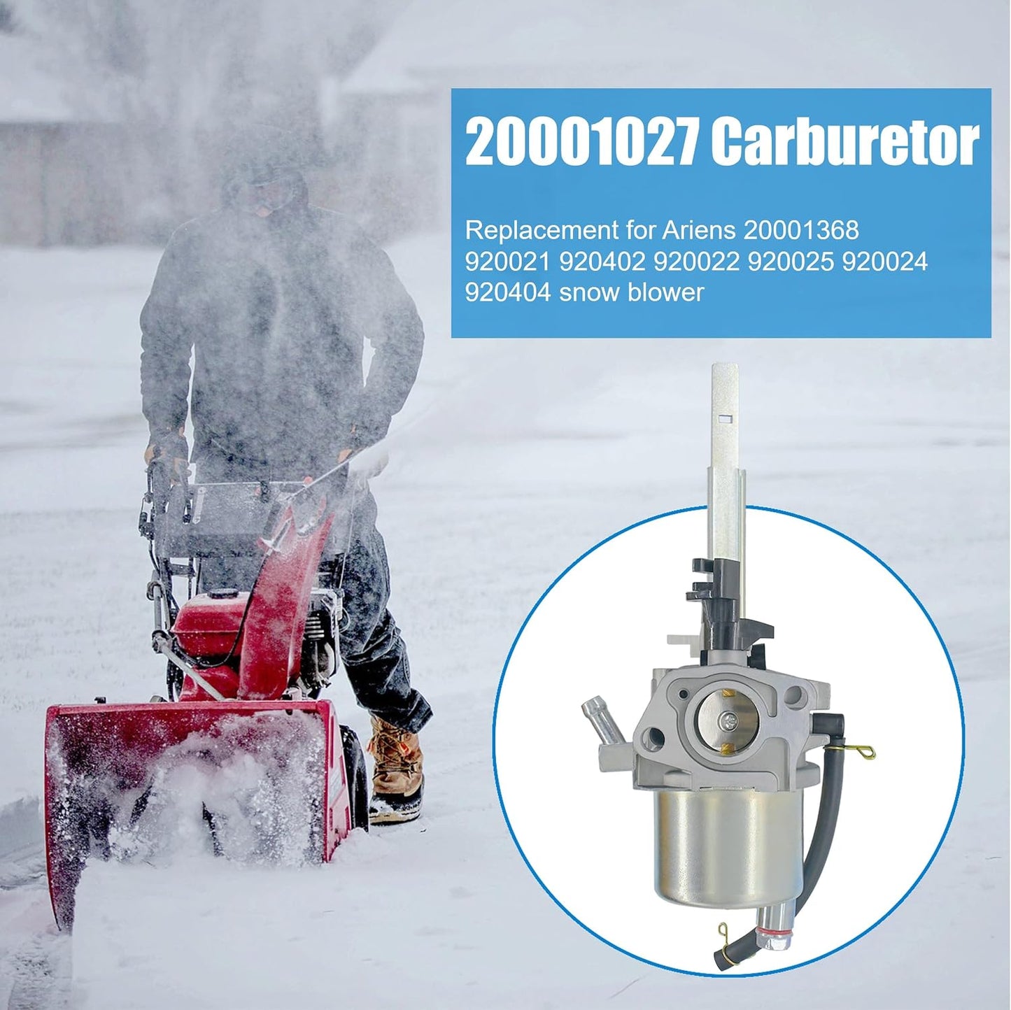 Repuesto carburador soplador nieve Ariens LCT 03121 Poulan