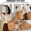 Bolsa de hombro pana con bolsillo interior para mujer