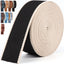 Correa nailon 1.5" 6 yardas rayas negras