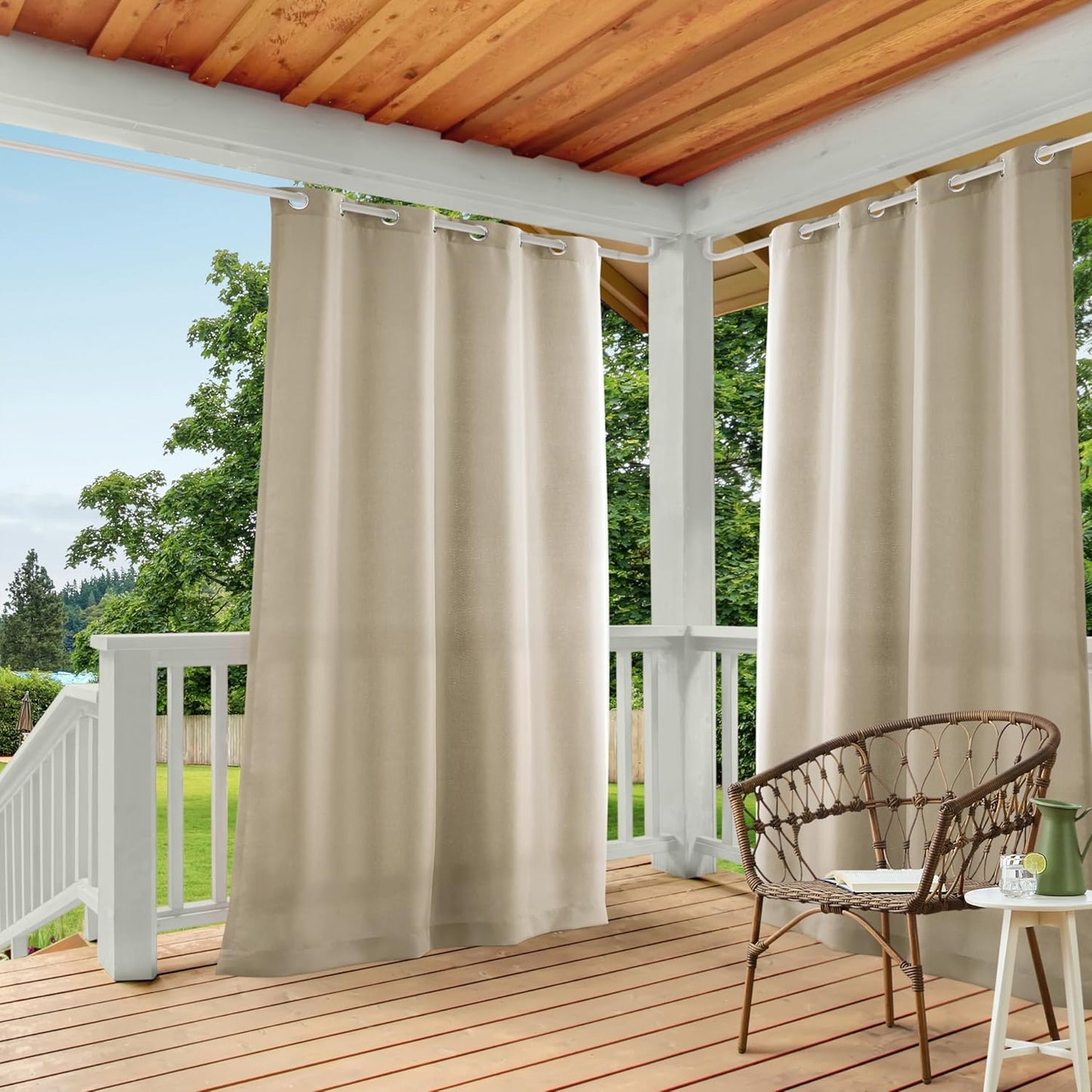 Cortinas pesadas 54x120pulg interiores exteriores set 2