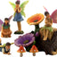 Juego 4 figuras hadas tocón flor hongos 7