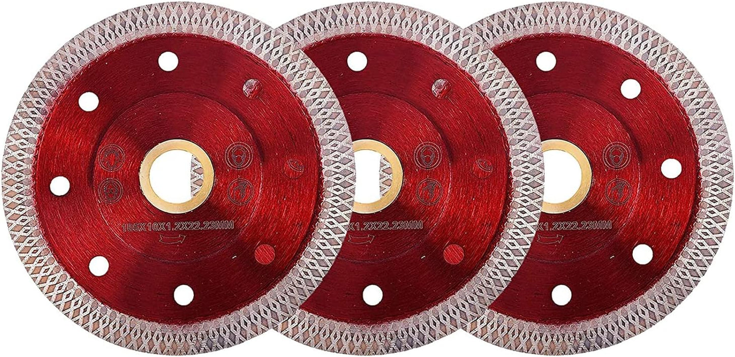 Hoja sierra diamante 4.5pulg para cerámica y hormigón 3 Pzas