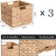 Cesta ratán plegable 12x12x10" set 3