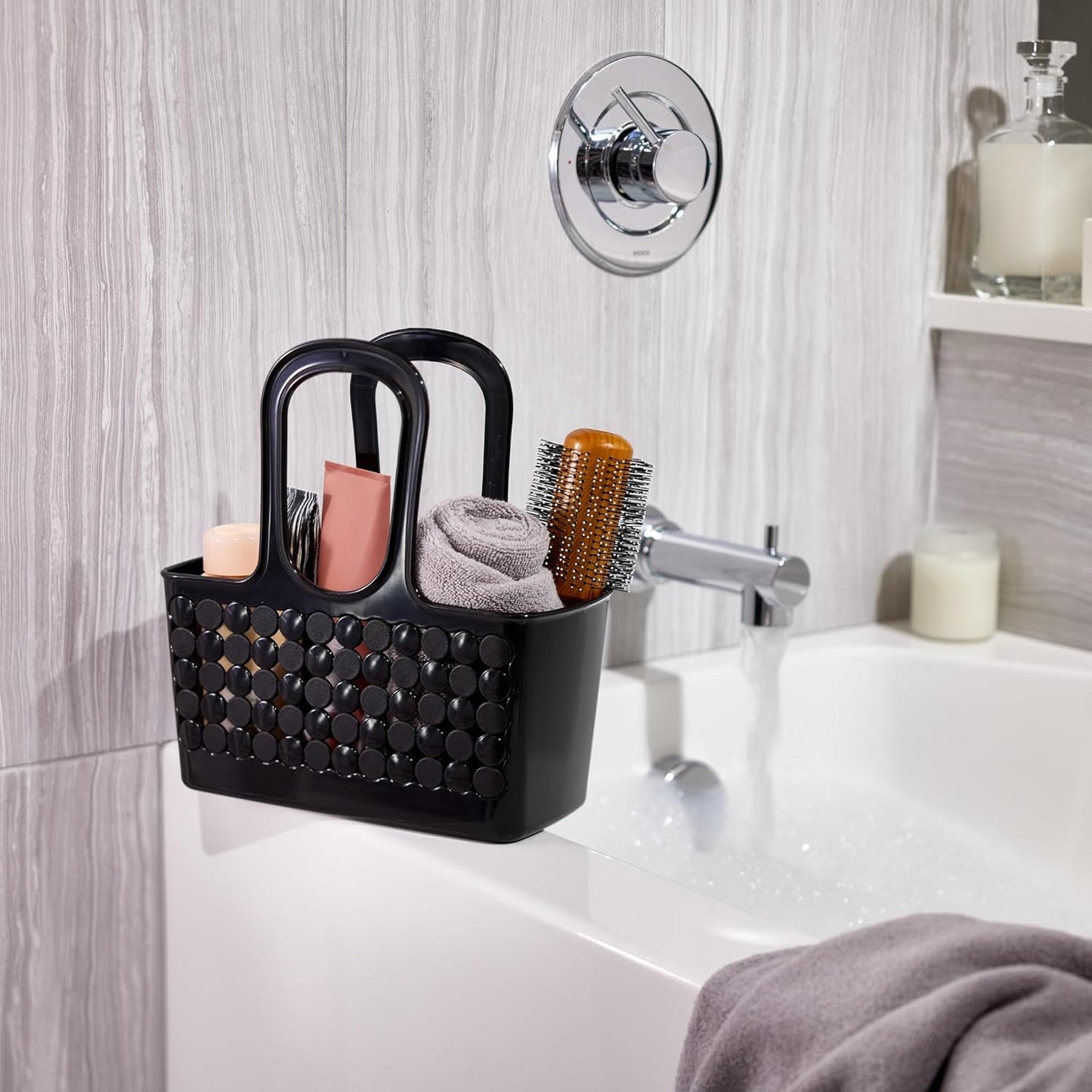 Bolsa ducha portátil set 3 color negro fabricado EE.UU.