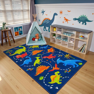 Alfombra lavable dibujos animados dinosaurios para niños