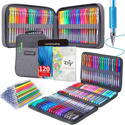 Pack 240 bolígrafos gel purpurina adultos artistas