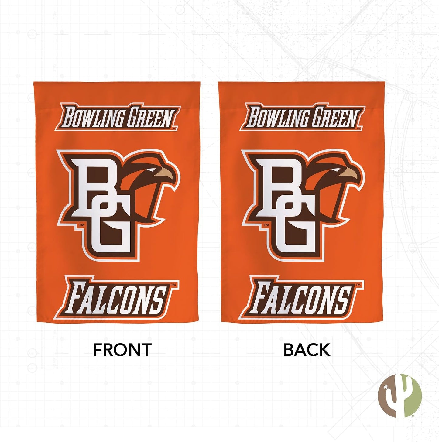 Bandera jardín 19x12pulg Halcones Verdes BGSU