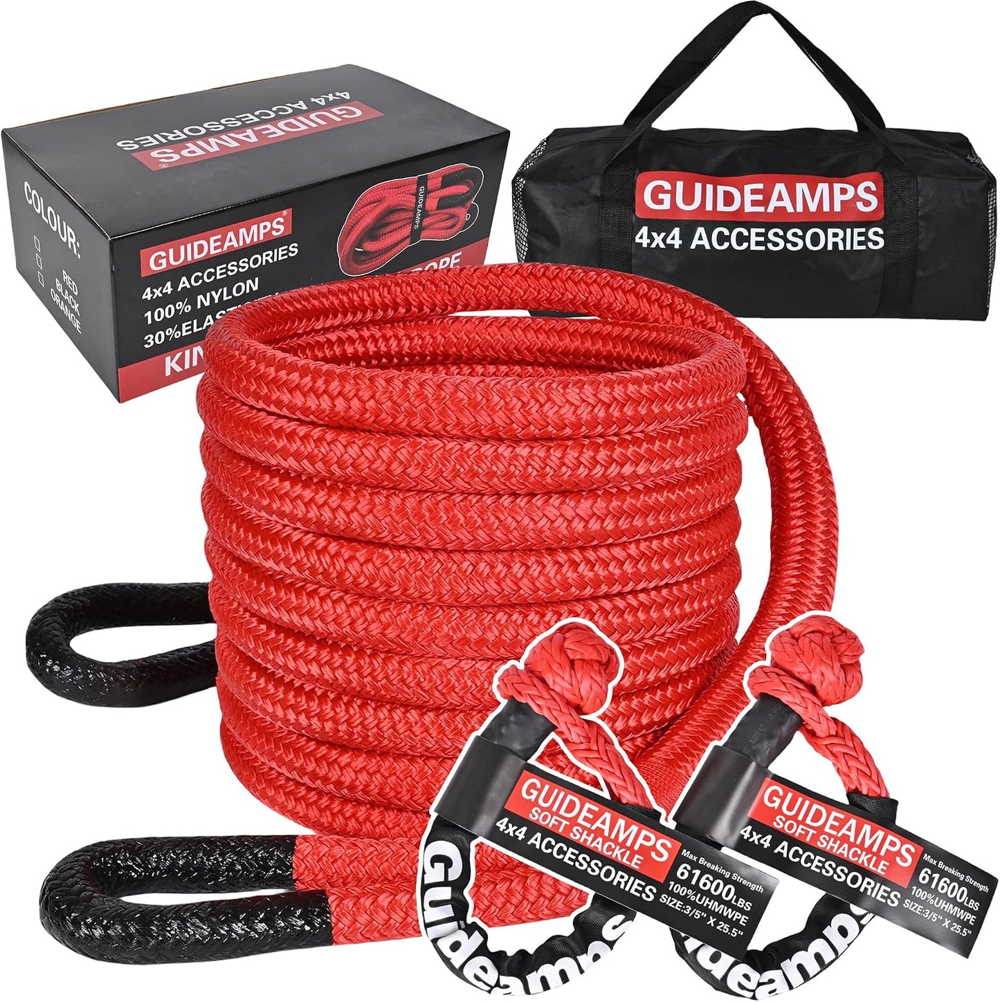 Cuerda cinética ATV 1" x30ft color rojo 48000lb