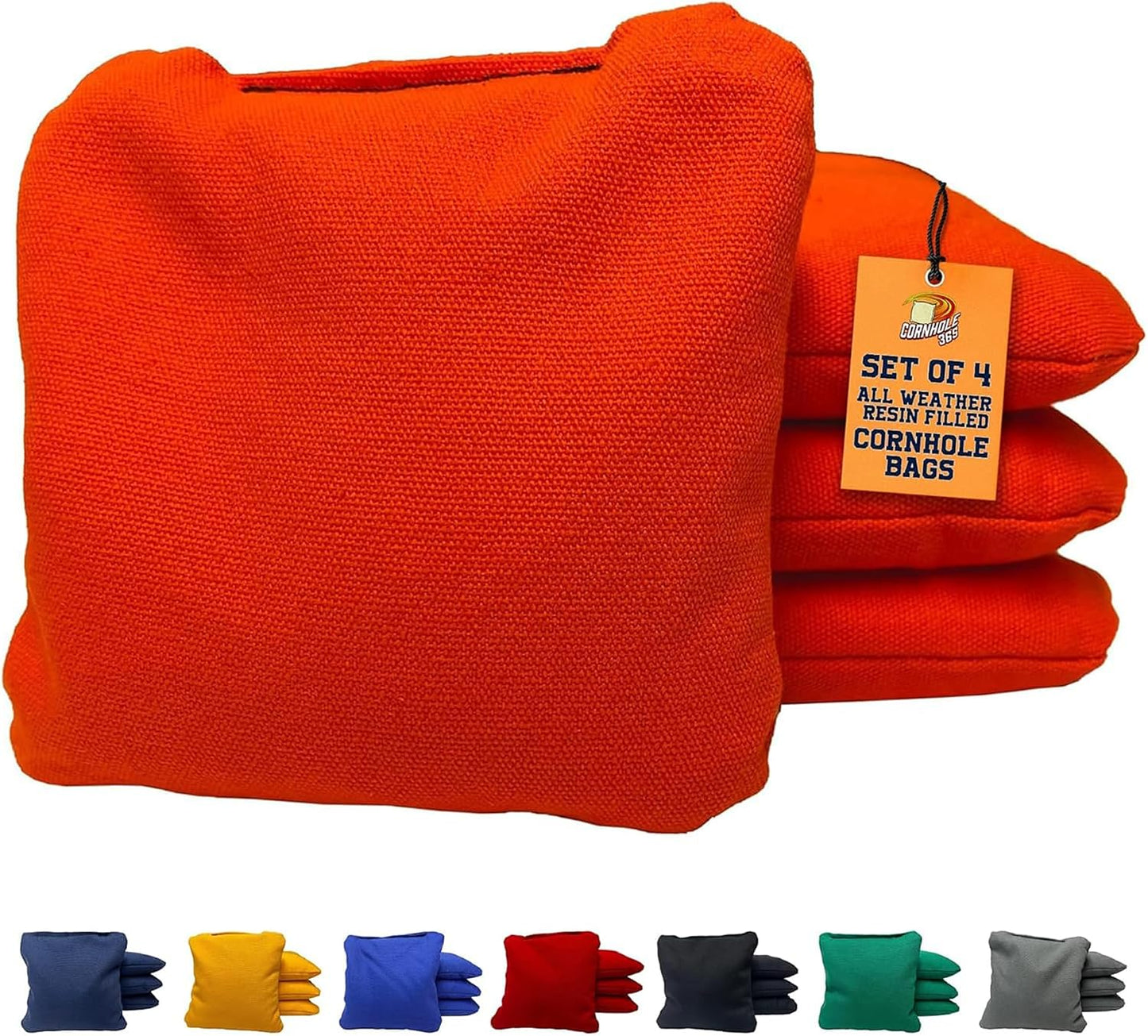 Juego 4 bolsas Cornhole 6x6pulg resina plástico resistente
